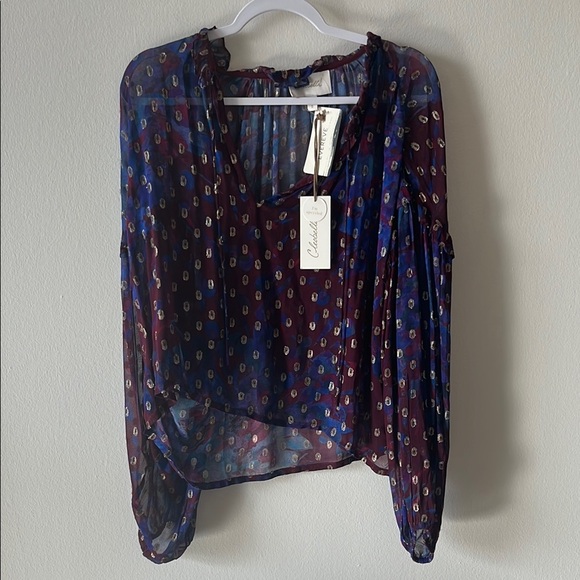 Evereve Cleobella Dara Blouse in Confetti Print Size Small- Boho! Size S Sku#43 - Picture 3 of 6